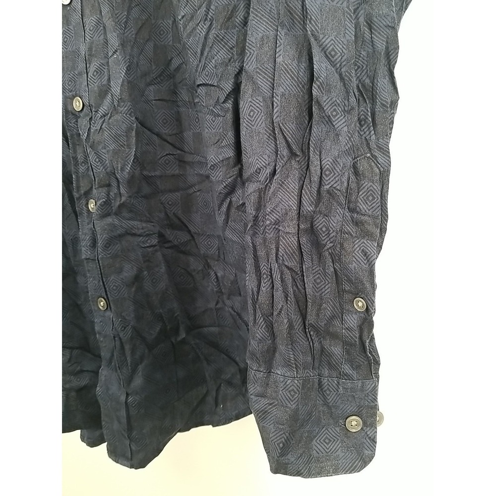 Time Pieces Mens Long Sleeve Button Up Medium Tall Shirt - Picture 3 of 5